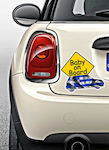 Boy / Girl Baby on Board Car Sign Κίτρινο Sticker