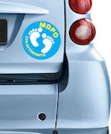 Boy Baby on Board Car Sign Μπλε Sticker No 37