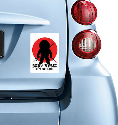 Boy Baby on Board Car Sign Κόκκινο Sticker No 67