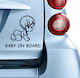 Boy Baby on Board Car Sign Μαύρο Sticker No 84