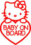 Girl Baby on Board Car Sign Κόκκινο Sticker