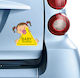 Semn Baby on Board cu Autocolant No 93 Galben