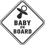 Σήμα Baby on Board Με Αυτοκόλλητο