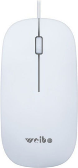 Weibo FC-5084 Wired Ergonomic Mouse White