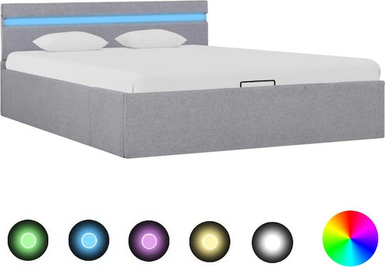Bett Halb-Doppelbett Stauraum für Matratze 120x200cm Gray Bett Halb-Doppelbett Stauraum für Matratze 120x200cm Gray