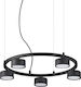 Ideal Lux Minor Suspendat Candelabru pentru 5 Becuri GX53 Negru