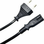 Powertech Euro - IEC C7 Kabel 1.5m Schwarz (CAB-P021)