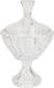 Karvounis Glass Sweet Jar with Lid and Foot Transparent 17x17cm