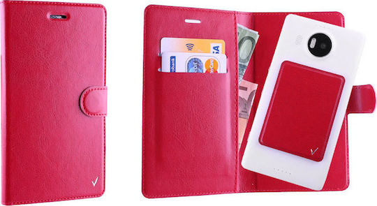 Volte-Tel Universal Leather Book Magnet Caz carte până la 5.7" Roșu