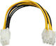 Powertech 4-Pin EPS - 8-Pin EPS Kabel 0.2m Mehrfarbig (CAB-W007)
