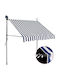 vidaXL Terrace Wall Tent with LED Light Blue / White 1x1.2cm