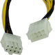Powertech 8 Pin EPS male - 8 Pin EPS female Cable 0.2m (CAB-W008)