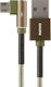 Remax Angle (90°) / Braided USB 2.0 to micro USB Cable Πράσινο 1m