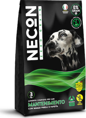 Necon Zero Grain Mantenimento 3kg Hrană Uscată fără Cereale pentru Câini Adulți cu Carne de porc