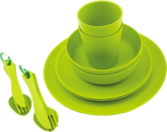 Compass Bamboo Σετ Φαγητού για Camping Σετ Φαγητού 2 ατόμων Λαχανί