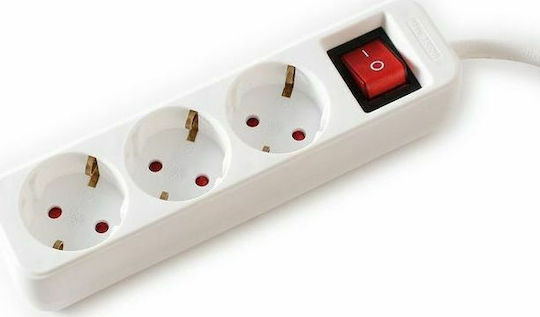Roline Power Strip 3 Positions with Switch and Cable 3m