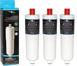 Filter Logic FFL-111B Activated Carbon Internal Replacement Water Filter for Bosch / Neff / Siemens Refrigerator 3pcs