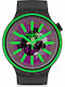 Swatch Big Bold Pink Taste Men's Watch 47mm Battery with Black Rubber Strap