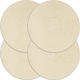 vidaXL Placemat Round Fabric Beige 38cm 4pcs