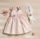 Lollipop Celebrations Pink Baptism Outfit with Dress , Hair Accessories & Cardigan 3pcs