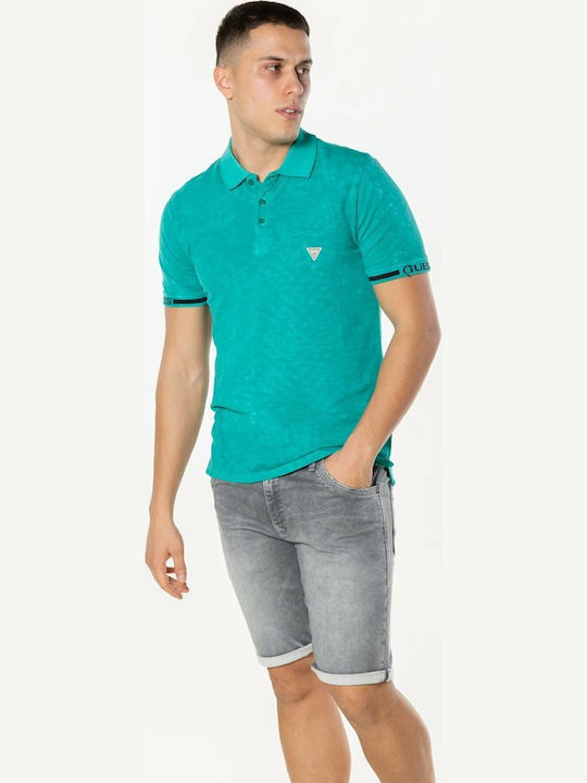 Guess Men's Short Sleeve Polo Blouse Green