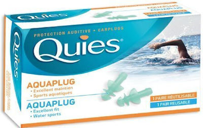 Quies Aquaplug Ωτοασπίδες Σιλικόνης για Κολύμβηση 2τμχ