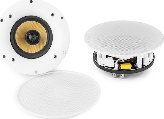 Power Dynamics Powered Ceiling Speakers 60W WCS65 952.593 (Pair) White