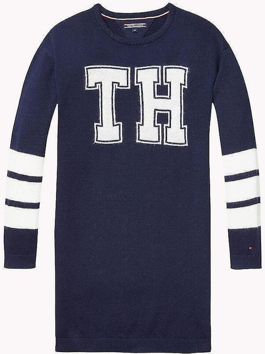 Children's Dress Long Sleeve Navy Blue