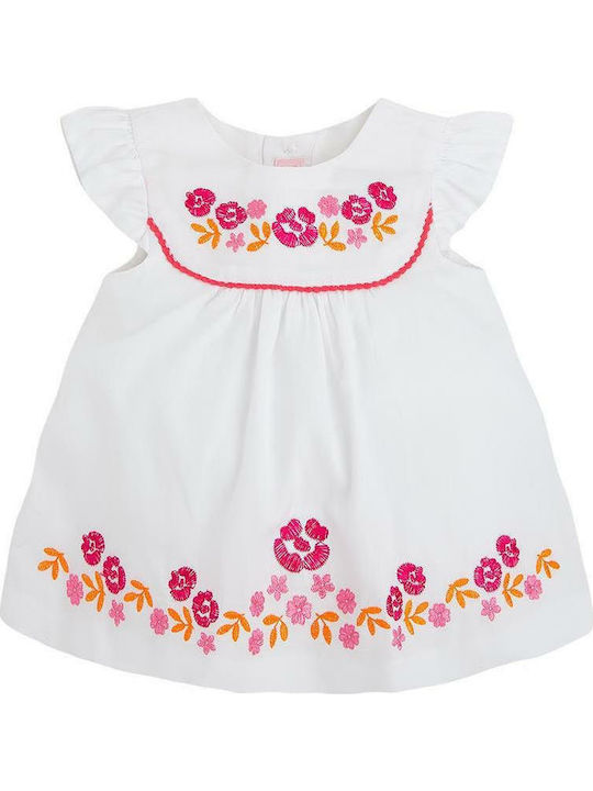 Mayoral Kids Dress Short Sleeve White