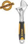 Ingco French Wrench with Adjustable Opening 30mm and Anti-Slip Handle 200mm 8"