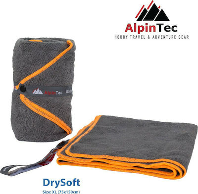 AlpinPro Drysoft Πετσέτα Σώματος Microfiber Πορτοκαλί 150x75εκ.