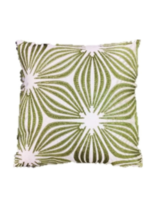 Espiel Sofa Cushion Λουλούδι Green 45x45cm.