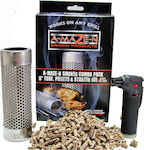 Amazen Oval Tube Smoker Combo Grill Smoking Boxes Set