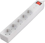 Sonora SPSW501 5-Outlet Power Strip with Surge Protection 1.5m White