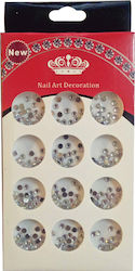 AGC Strass für Nägel Nageldesign-Set mit schillernden dekorativen Nagel-Strasssteinen in Transparent Farbe