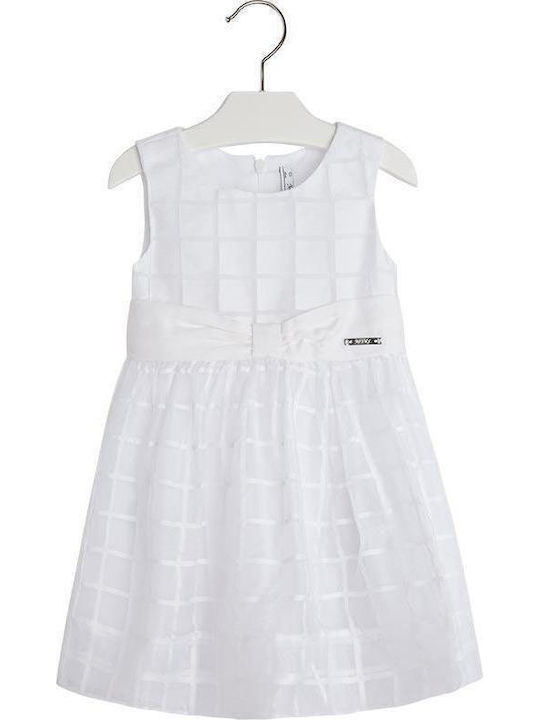 Mayoral Children's Dress Sleeveless Checked White