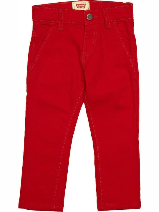 Kinder Hose Chino Stoff Rot