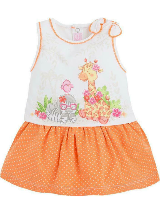 Mayoral Kids Dress Sleeveless Orange