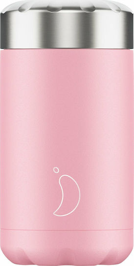 Chilly's Δοχείο Φαγητού Inox Θερμός Pastel Pink 500ml