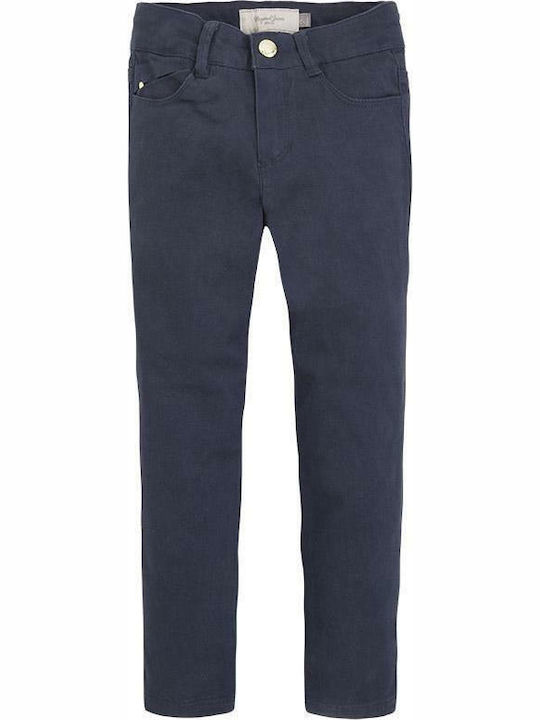 Mayoral Kids Fabric Trousers Navy Blue