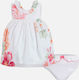 Mayoral Kids Dress Floral Sleeveless White