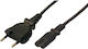 LogiLink Euro - IEC C7 Cable 1.8m Μαύρο CP092