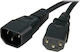 Powertech IEC C13 - IEC C14 Cable 1.5m Μαύρο (CAB-P004)