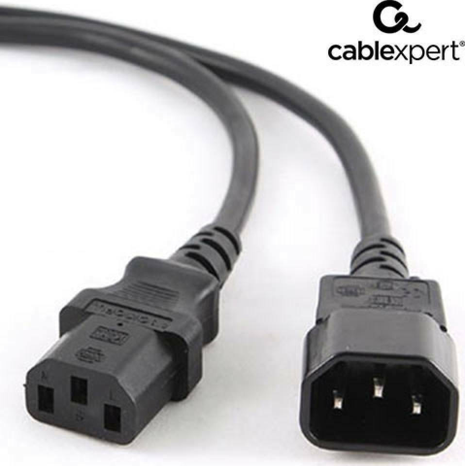 Cablexpert IEC C13 - IEC C14 Cable 3m Μαύρο (PC-189-VDE-3M) | Skroutz.gr