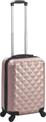 vidaXL Cabin Travel Suitcase Hard Pink Gold with 4 Wheels Height 55cm