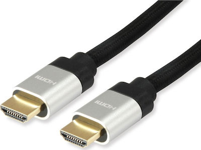Equip Ultra High Speed HDMI 2.1 Geflochten Kabel HDMI-Stecker - HDMI-Stecker 1m Schwarz