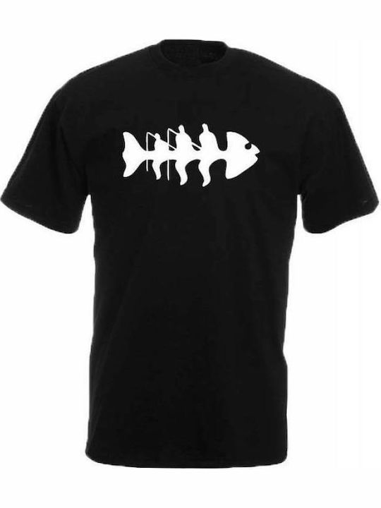 Fishbone-T-Shirt Schwarz