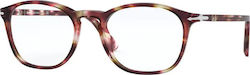 Persol Men's Acetate Burgundy Prescription Eyeglass Frame Persol Men's Acetate Burgundy Prescription Eyeglass Frame