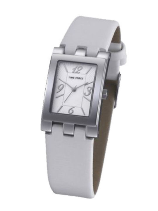 Time Force Women's Watch with White Leather Strap