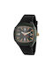 Justina Watch Battery with Black Rubber Strap JNC01